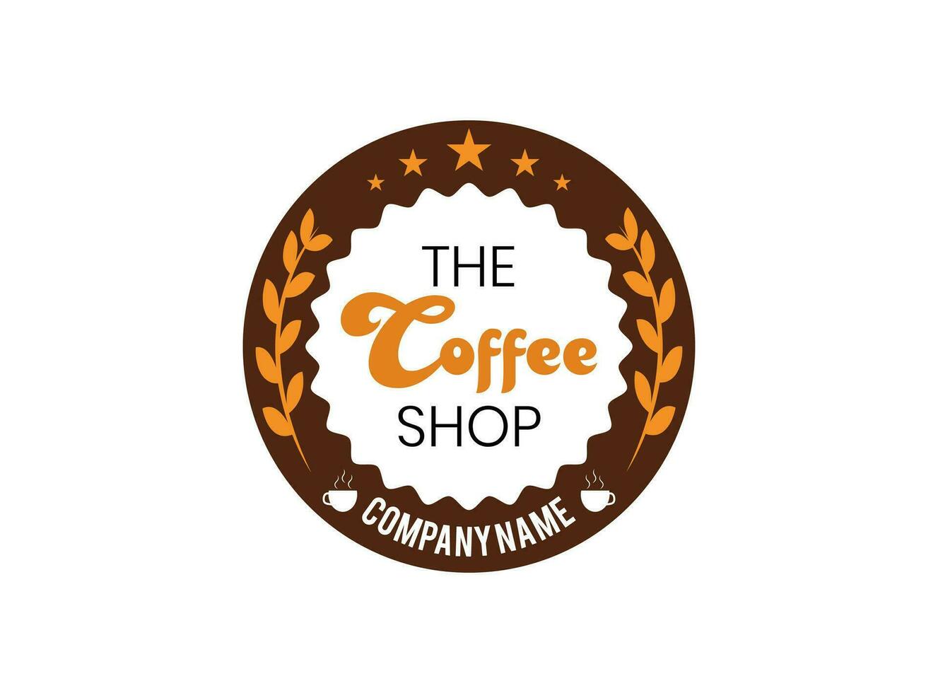 The Coffee shop logo design template. Vintage style coffee shop logo Pro Vector
