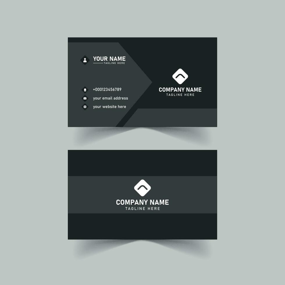 Modern professional business card template design, minimalist visiting card design Vector