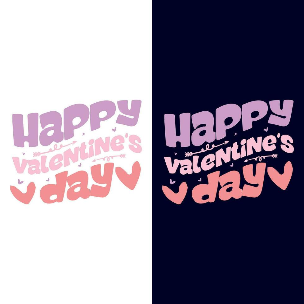 happy valentine typography Valentine T-shirt design, graphic design vector illustration