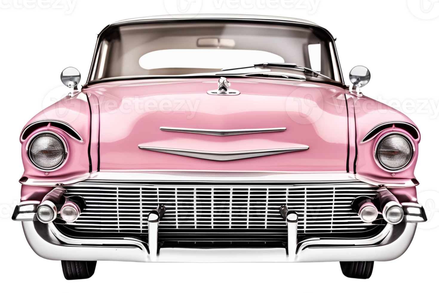 rosa Vintage ▾ auto isolato su trasparente sfondo. ai generativo png