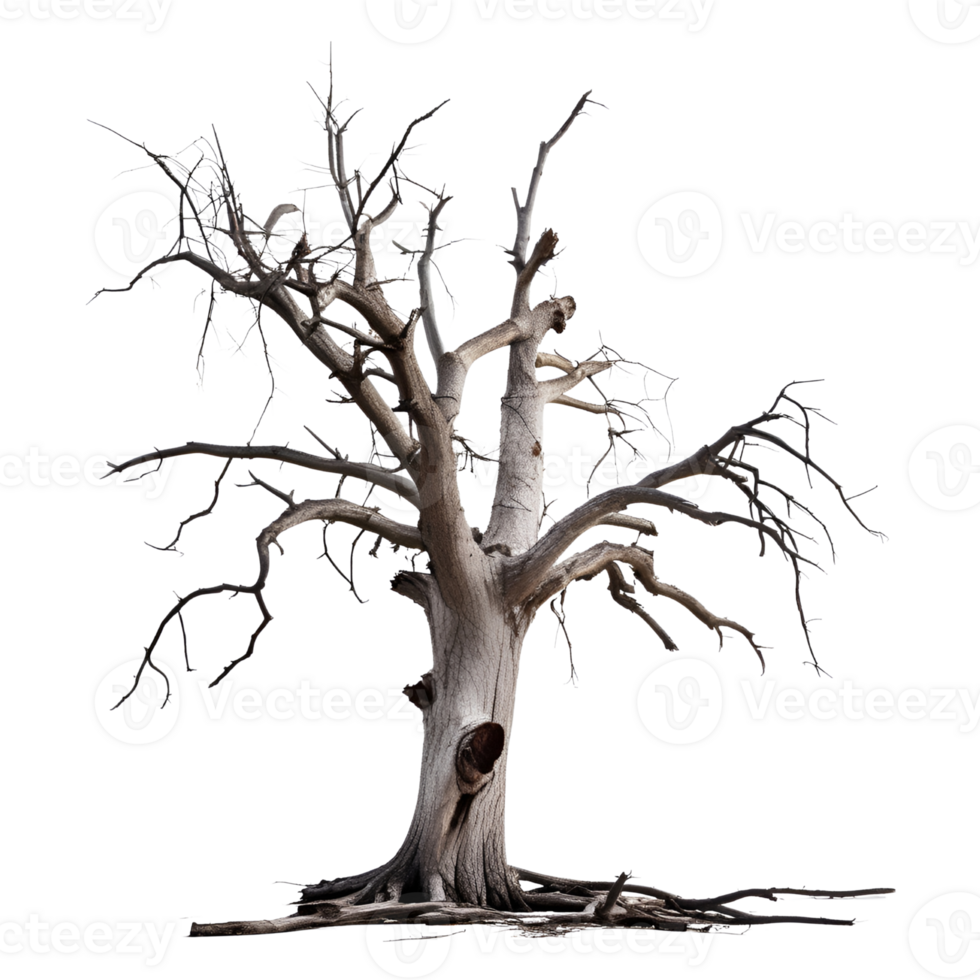Dead Tree Isolated on Transparent Background. AI Generative png