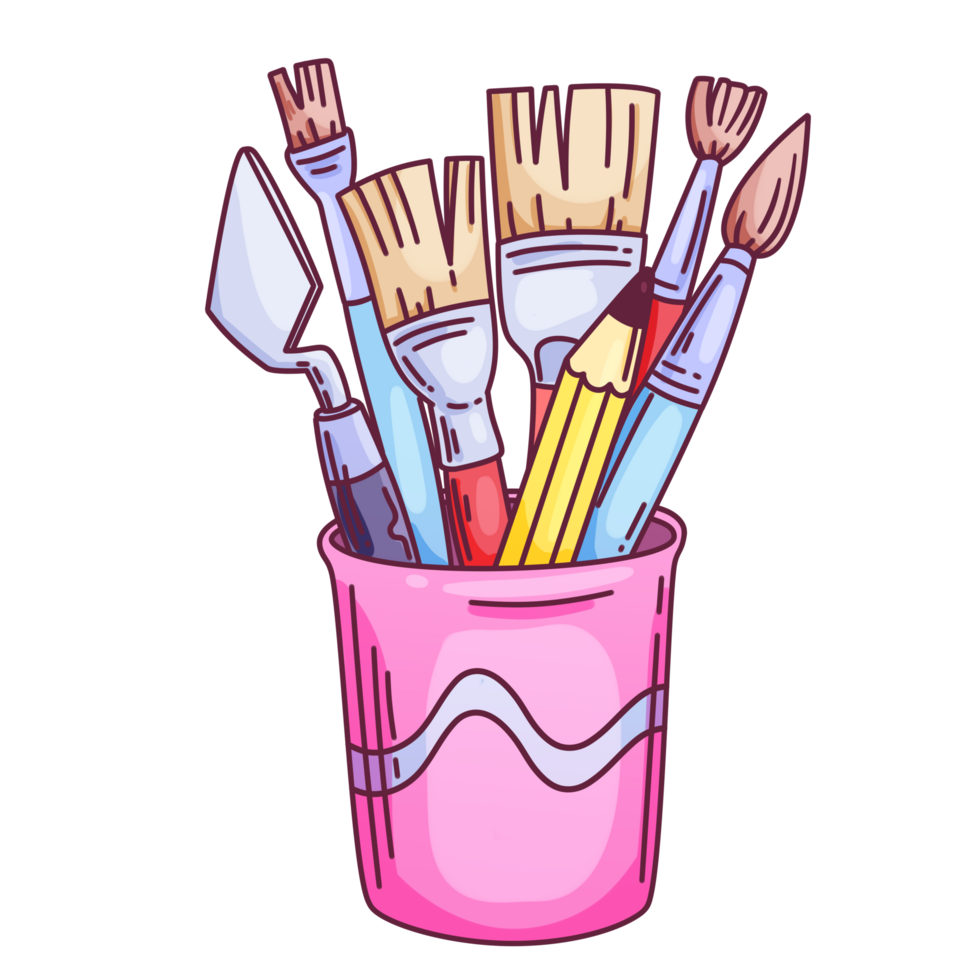 Artist Paint Brush Clipart Design Illustration png