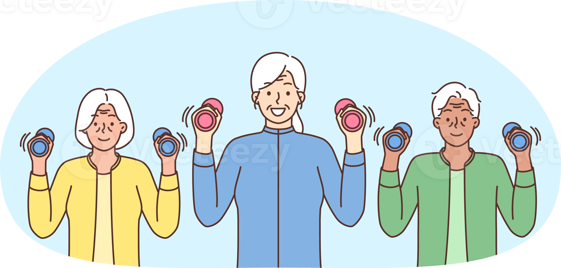 smiling-elderly-people-workout-together-34386762-png