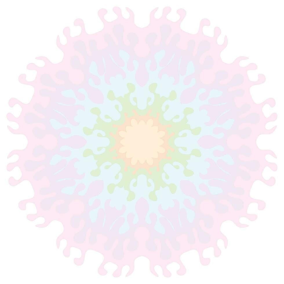 Unusual snowflake, mandala, flower. Vector graphics. Isolated on white background