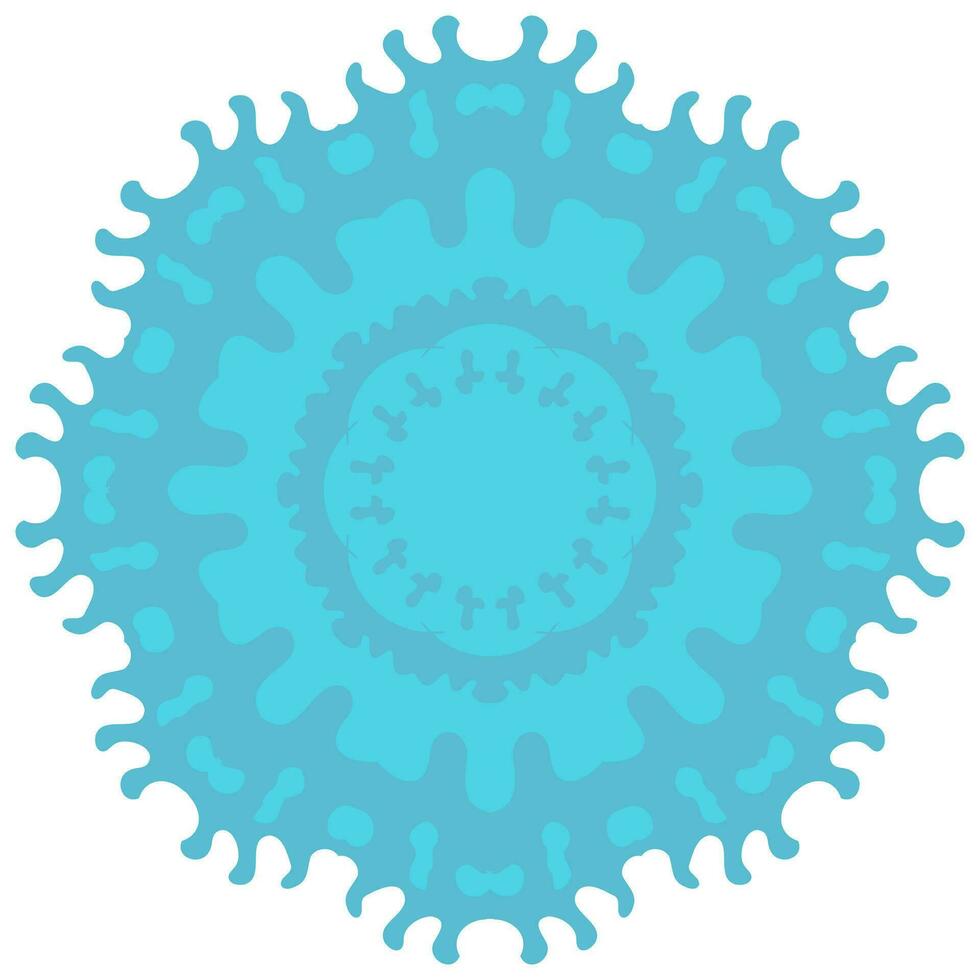 Unusual snowflake, mandala, flower. Vector graphics. Isolated on white background