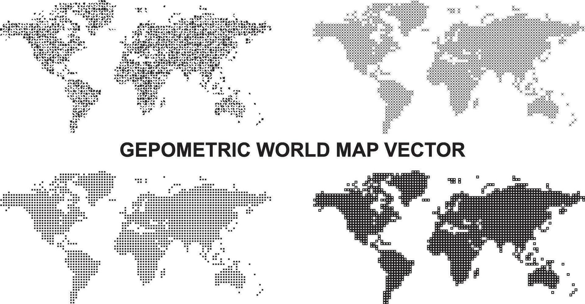 geometric world map vector