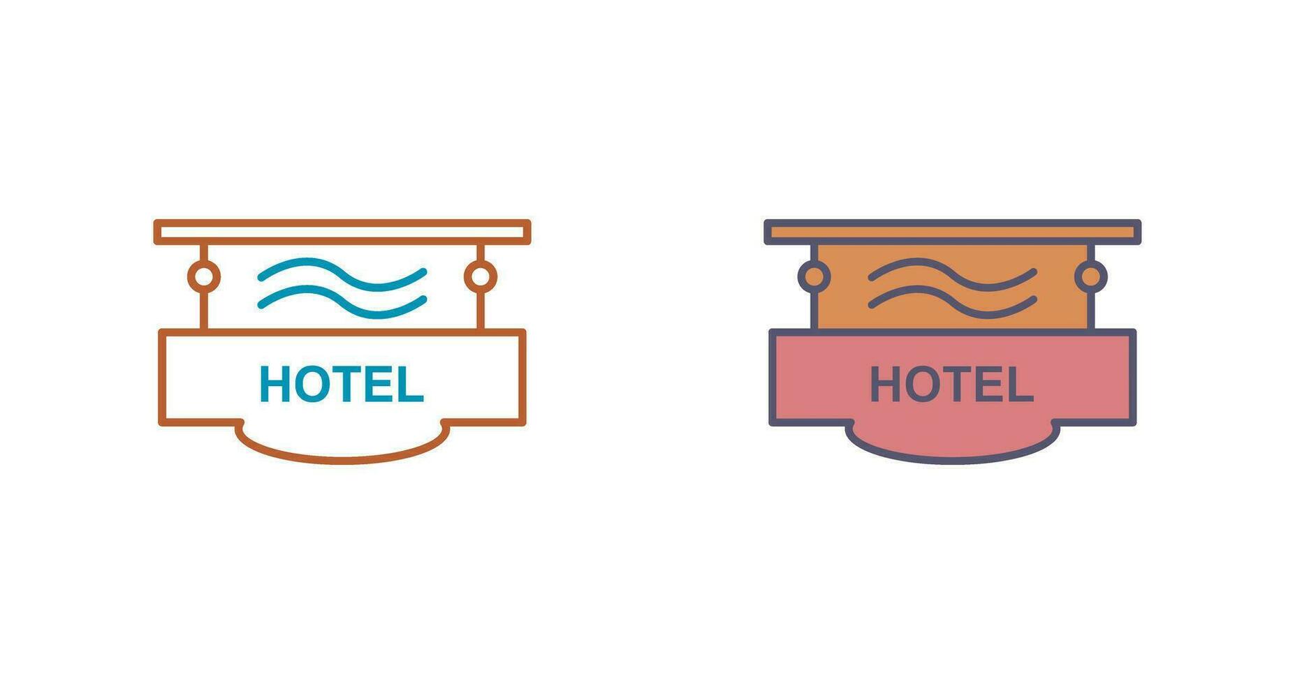 icono de vector de signo de hotel