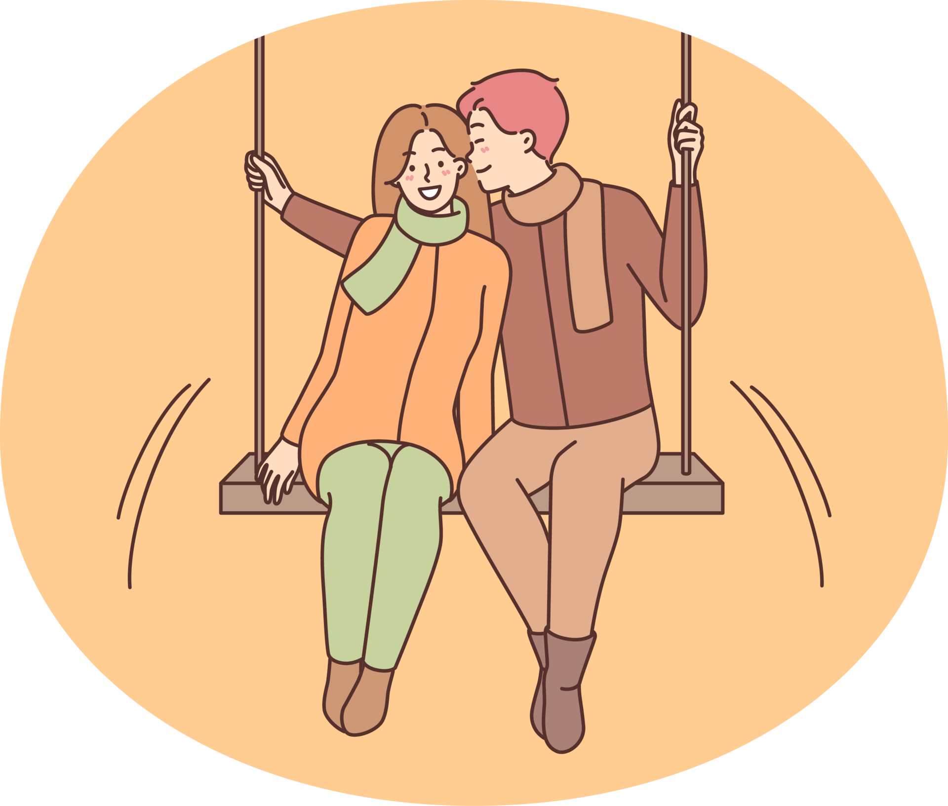 Happy Couple On Swing In Park 34387446 PNG happy-couple-on-swing-in-park-34387446-png