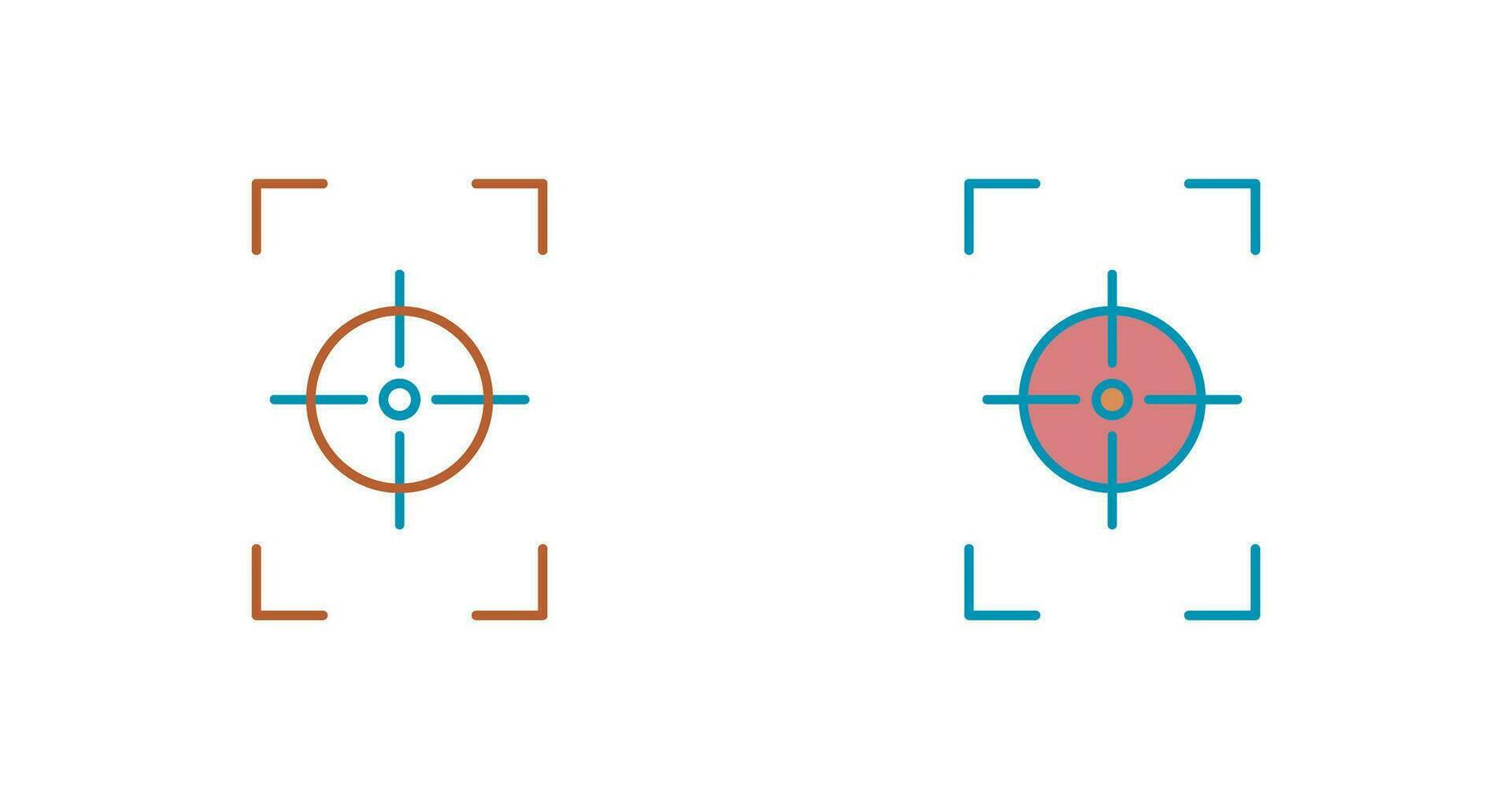 Unique Focus Vertical Vector Icon