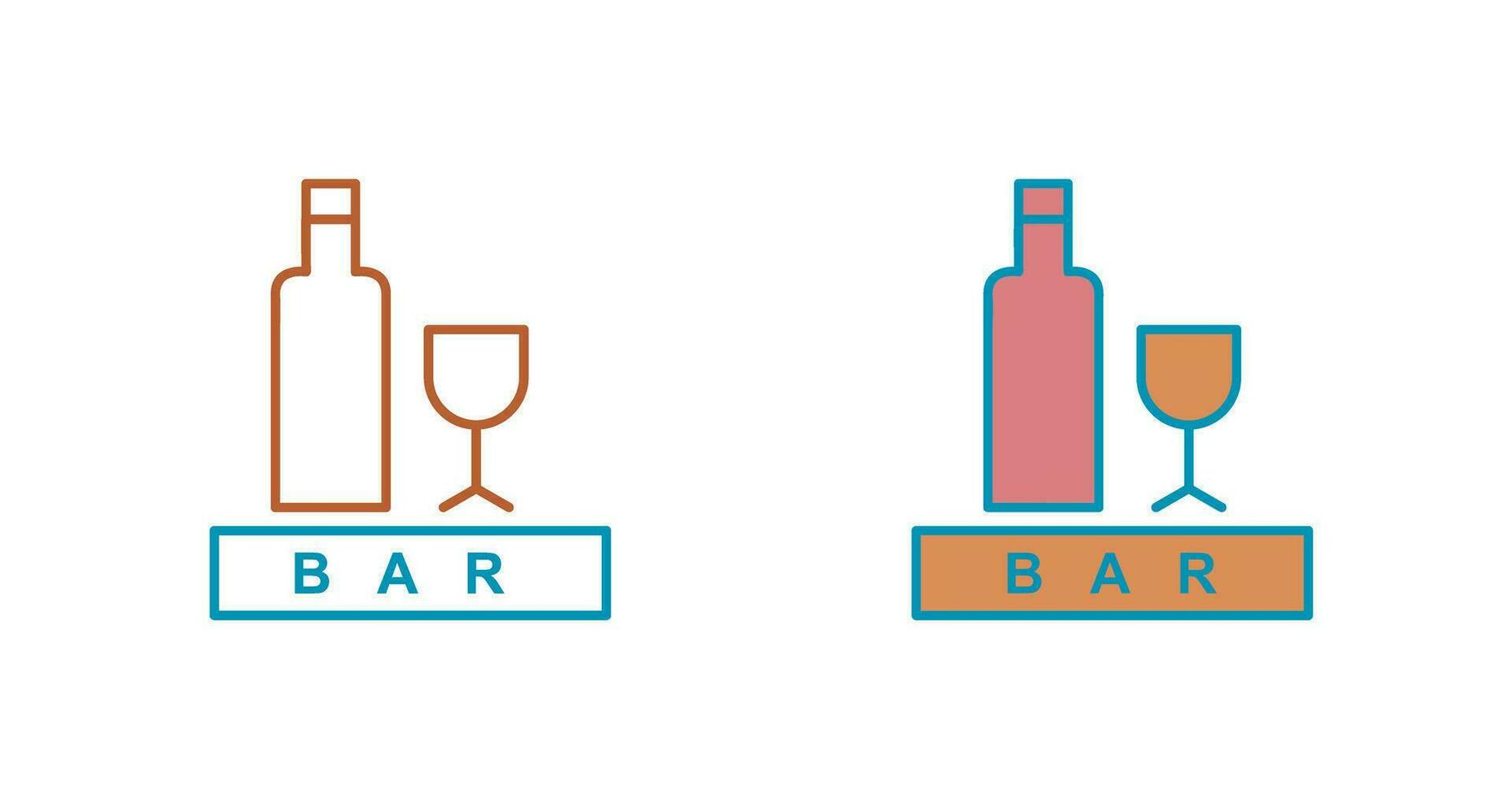 Unique Bar Sign Vector Icon