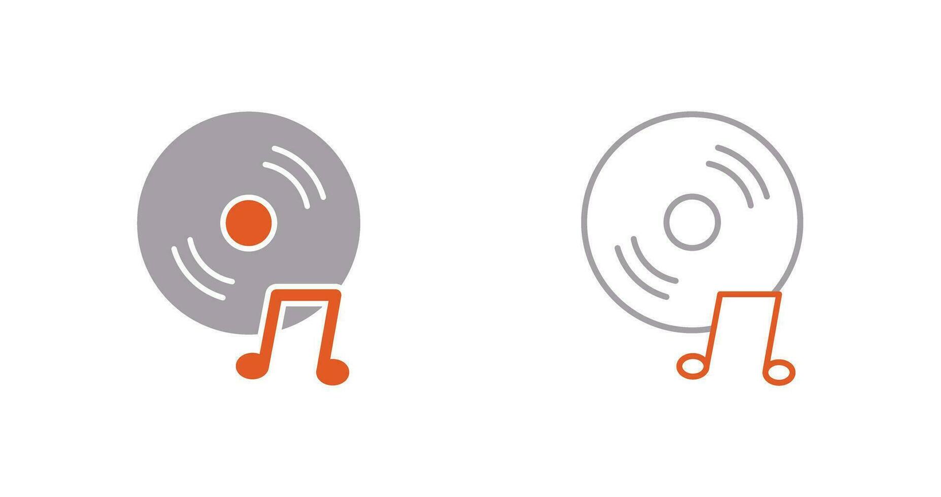 Unique Music CD Vector Icon