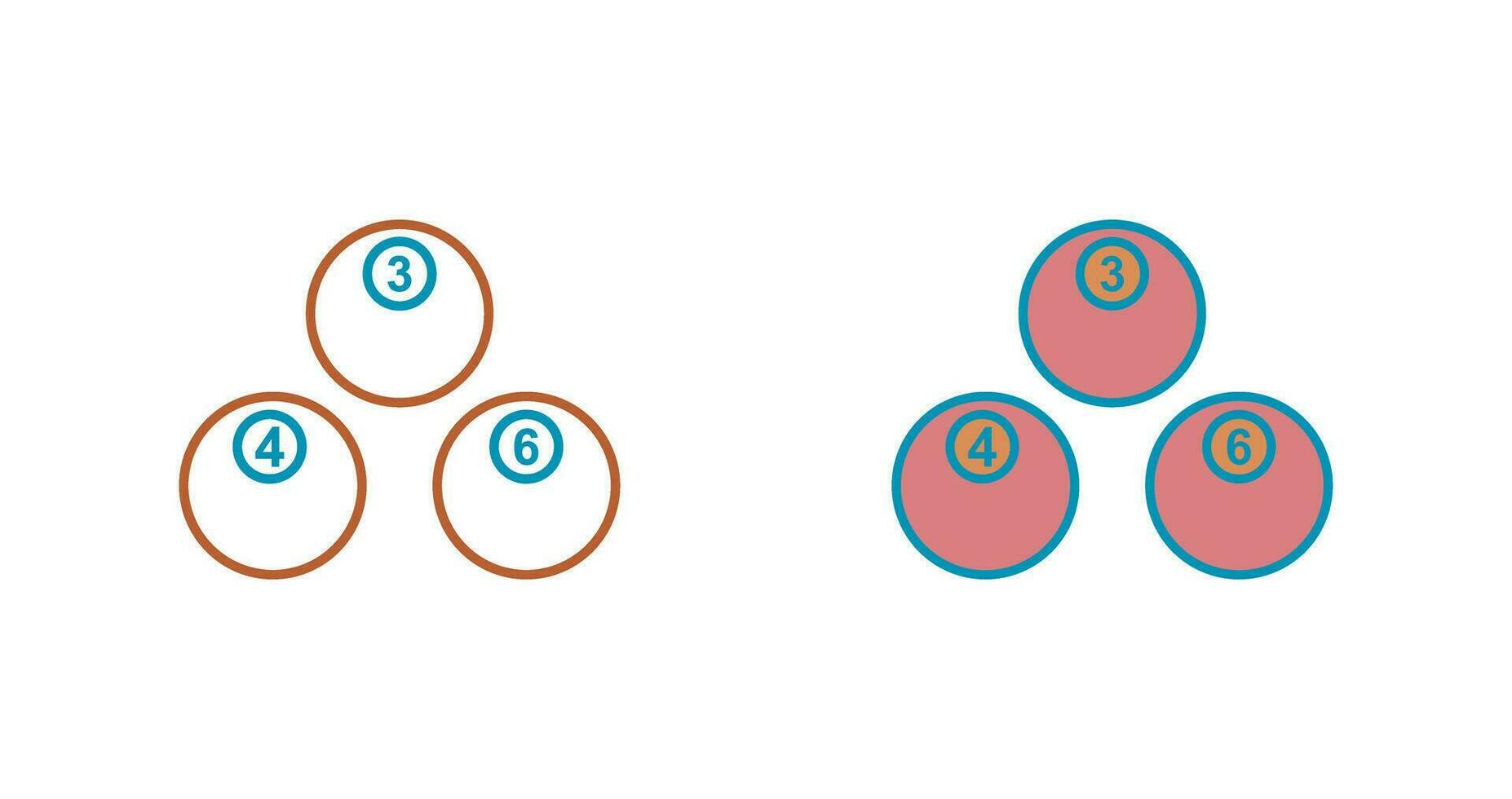 Unique Snooker Balls Vector Icon