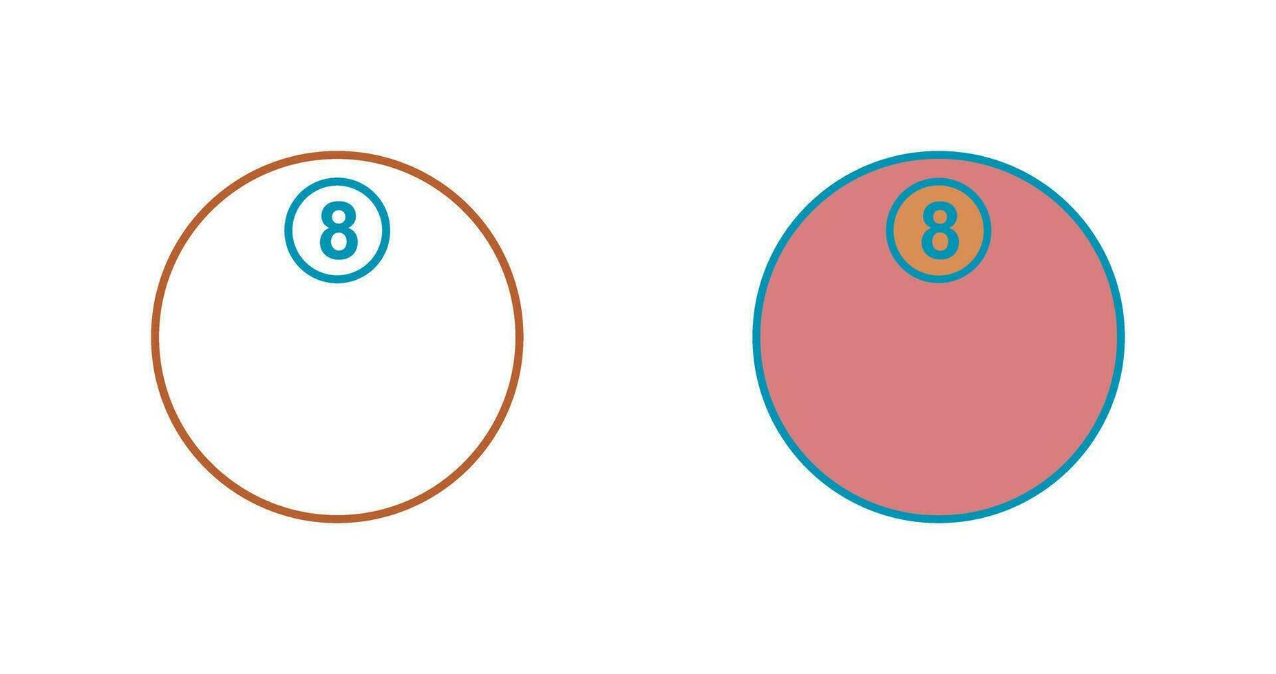 Unique Eight Ball Vector Icon