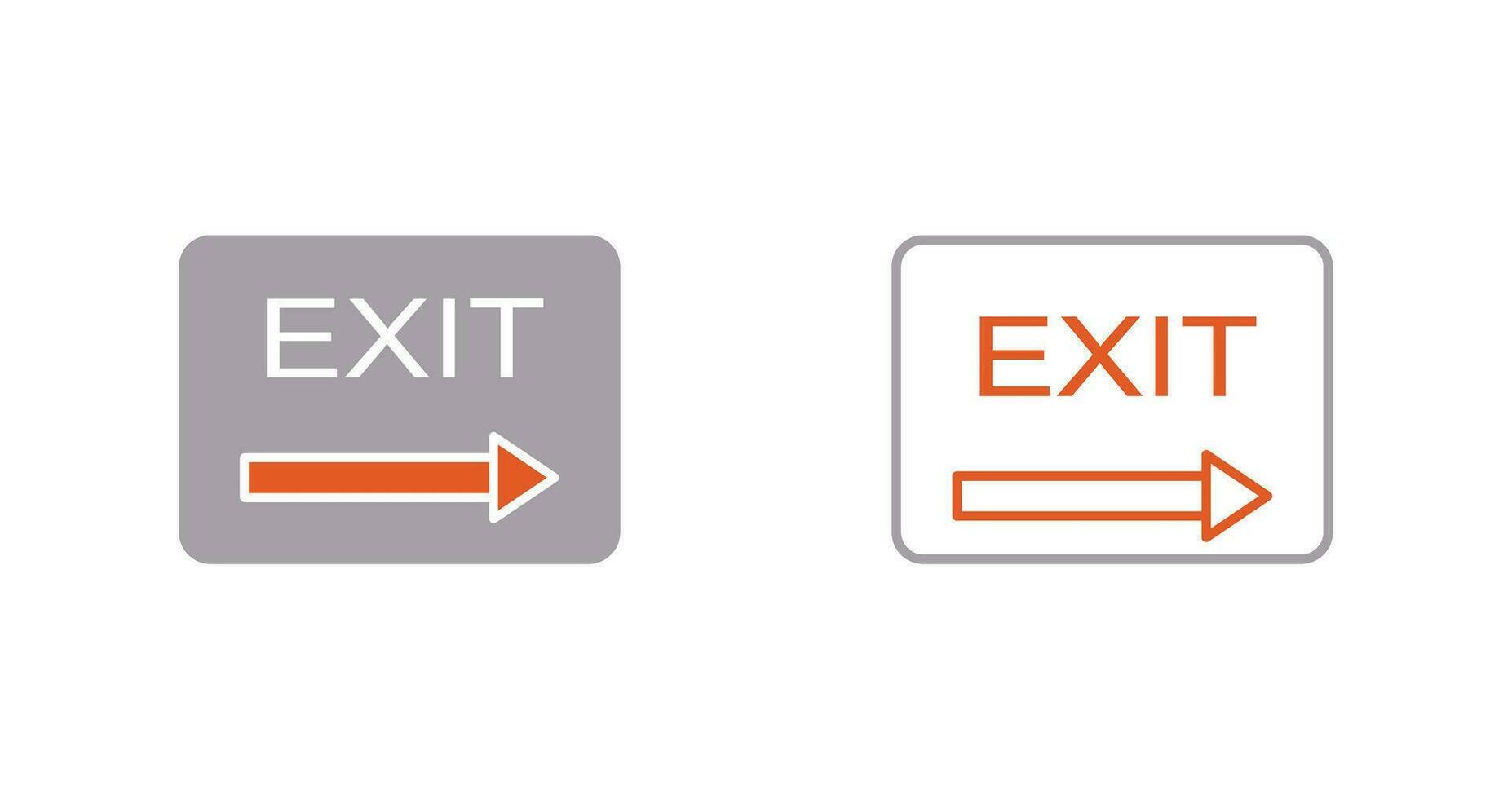 Unique Exit Vector Icon