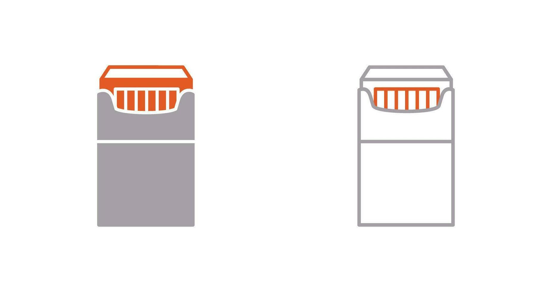 Unique Packet of Cigarettes Vector Icon