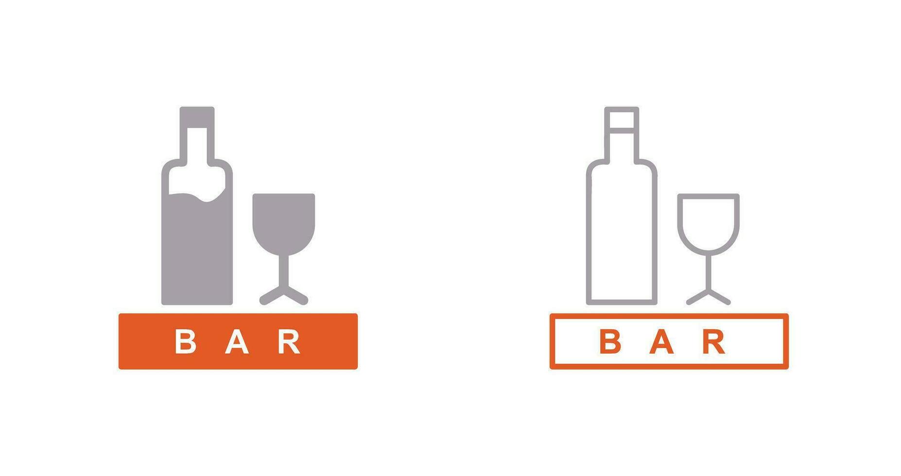 Unique Bar Sign Vector Icon