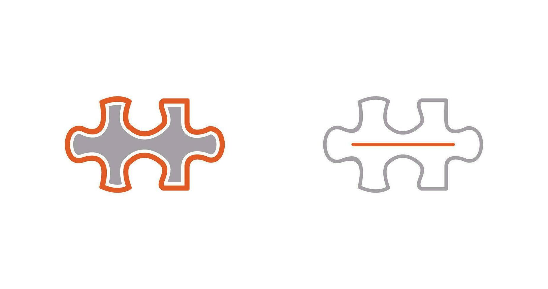 Unique Puzzle Piece Vector Icon