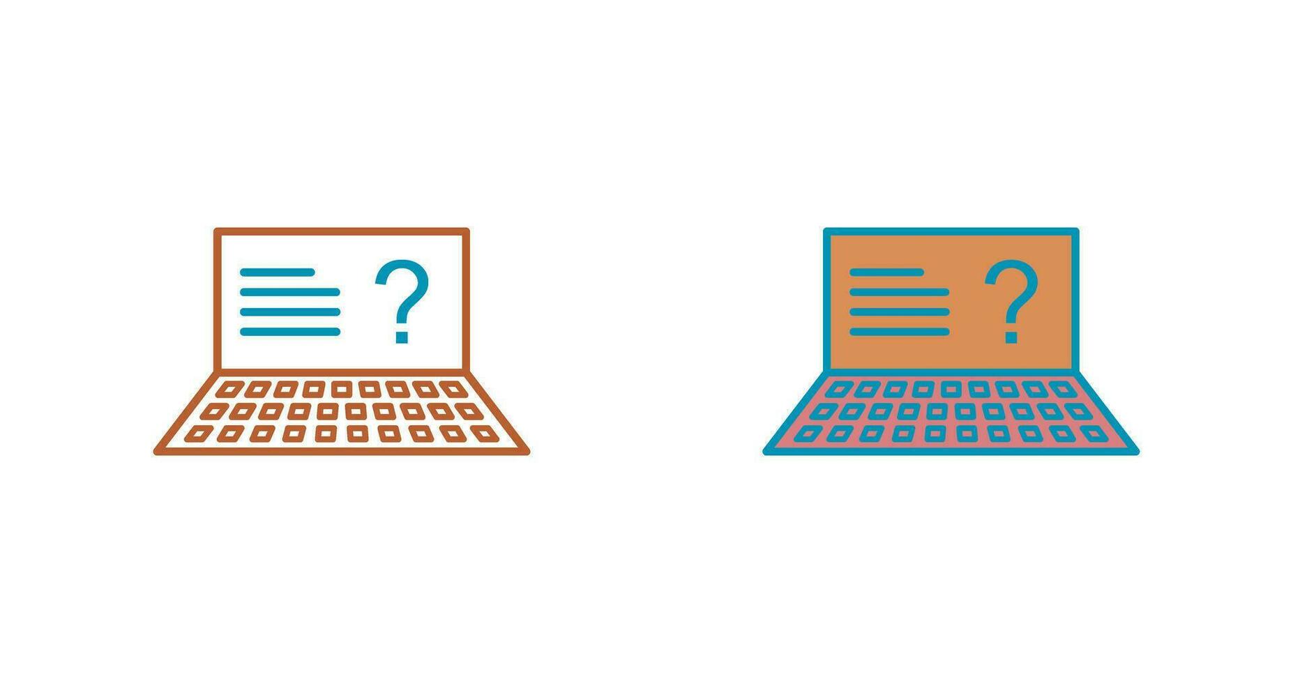 Unique Online Exam Vector Icon