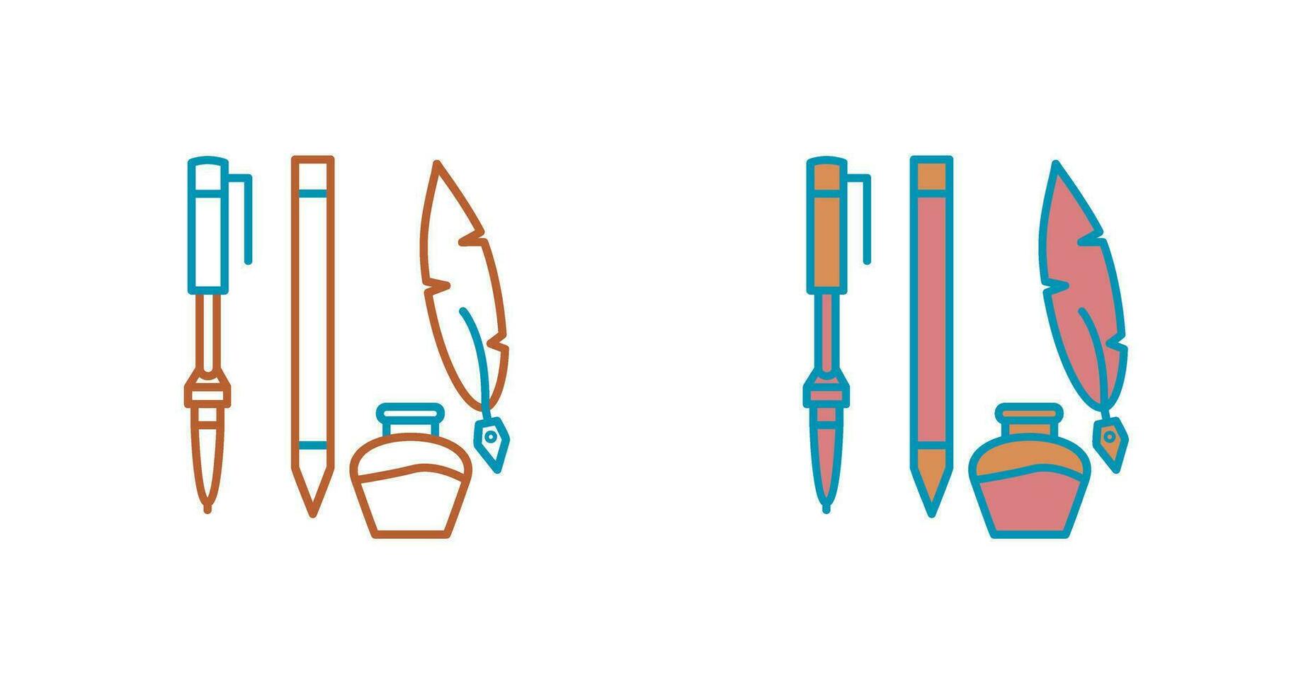 Unique Writing Equipment Vector Icon