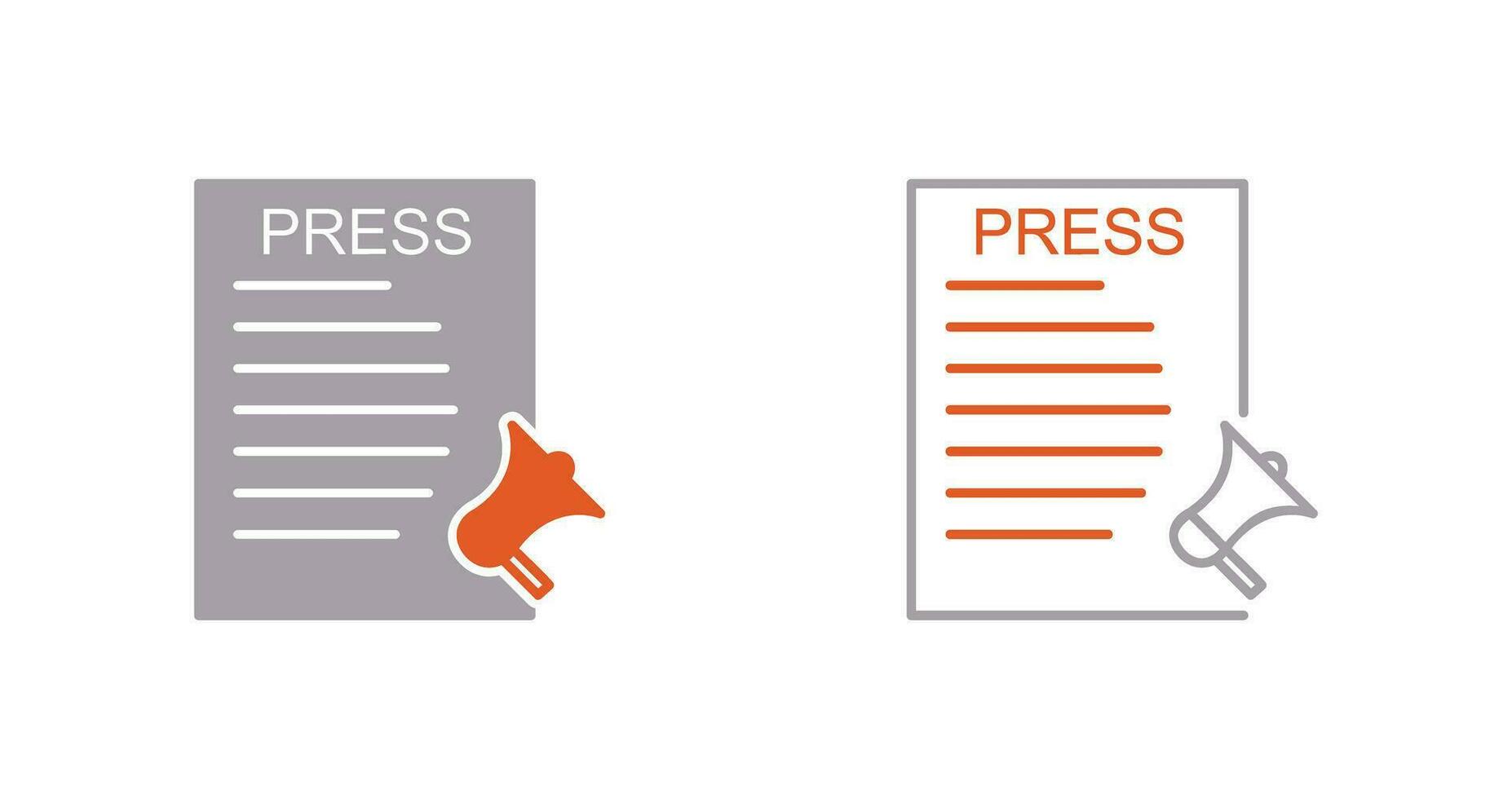 Unique Press Releases Vector Icon