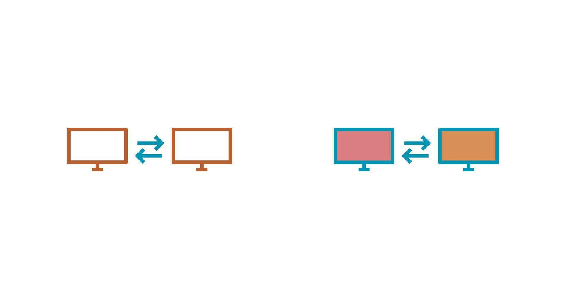 Unique Sharing Systems Vector Icon