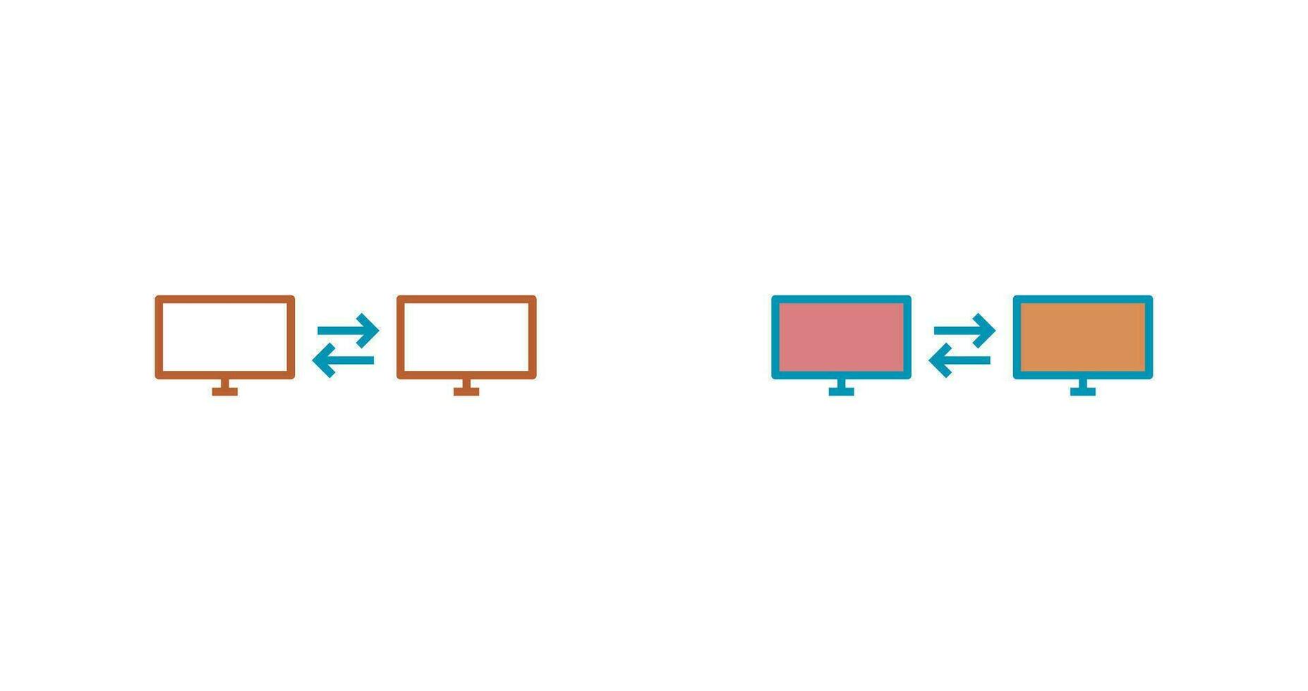 Unique Sharing Systems Vector Icon