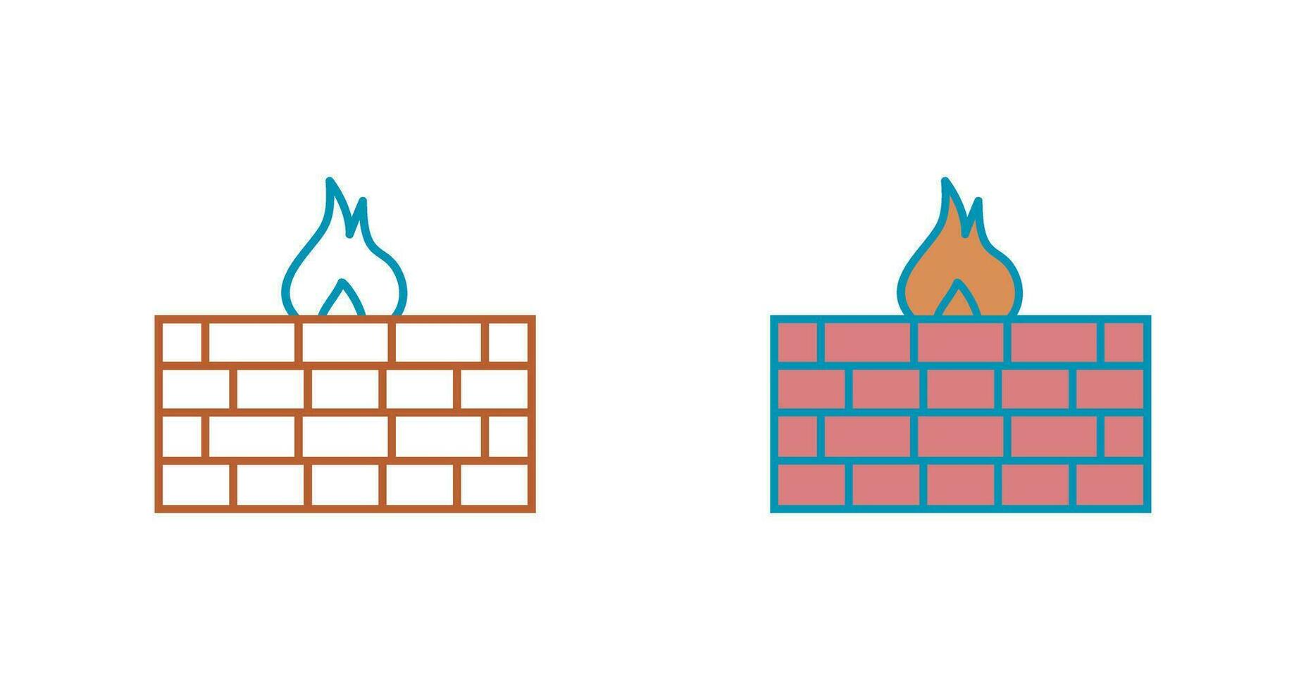 Unique Firewall Vector Icon