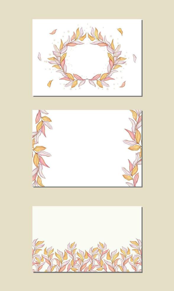 universal floral template. suitable for invitation, poster, banner, greeting card vector