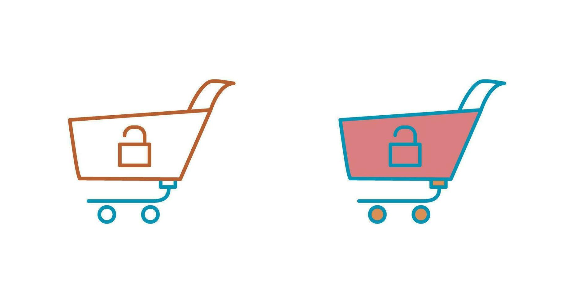 Unique Unlock Cart Vector Icon