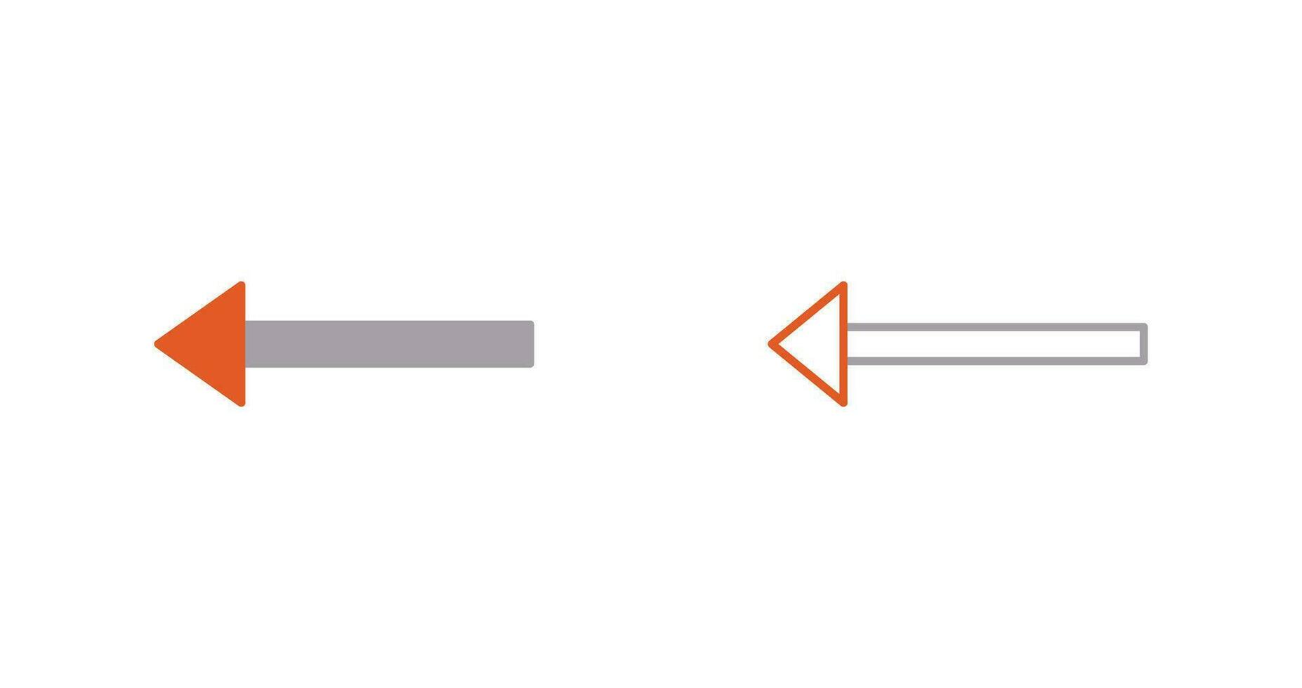 Unique Left Arrow Vector Icon