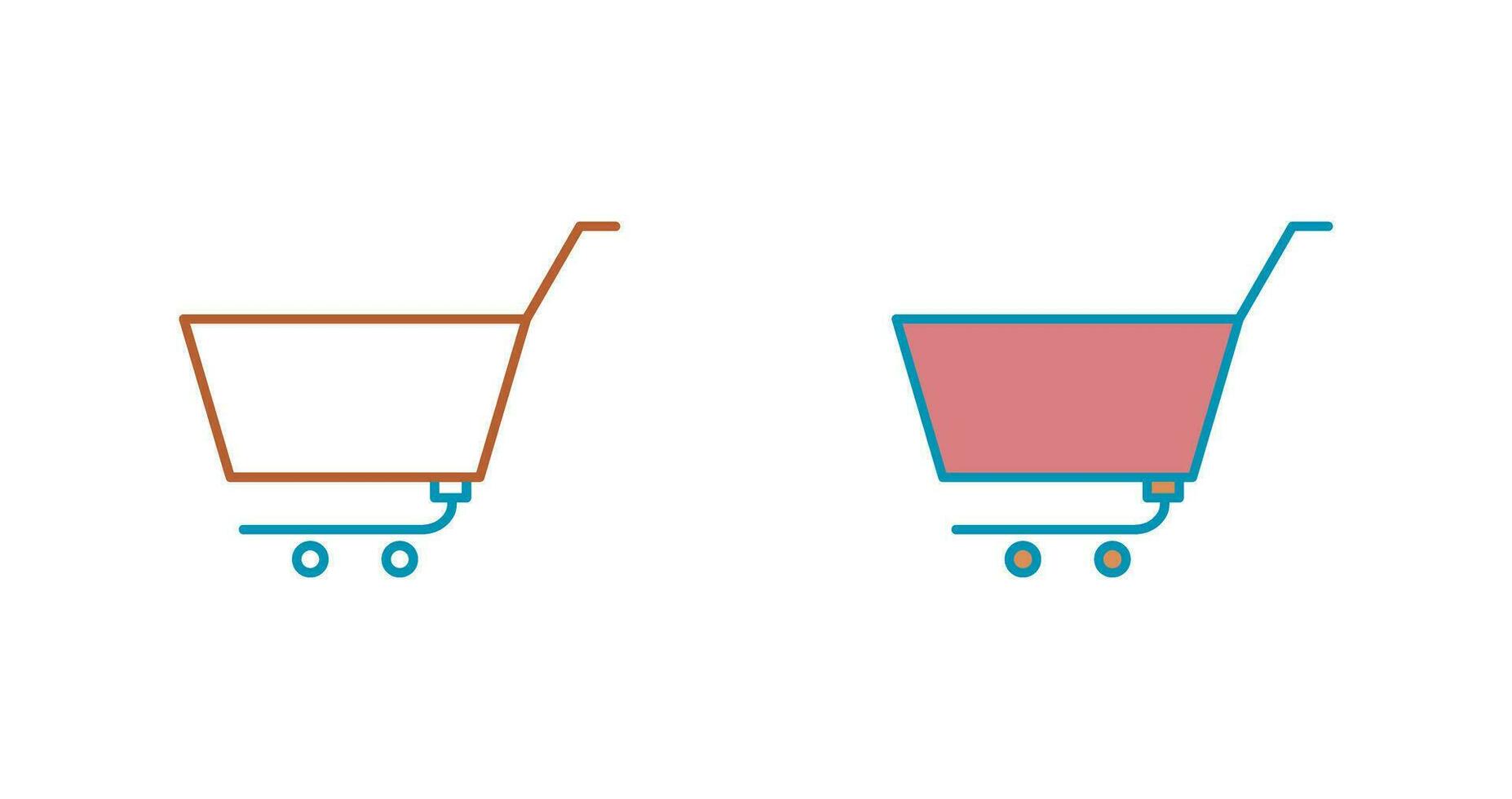 Unique Empty Cart Vector Icon