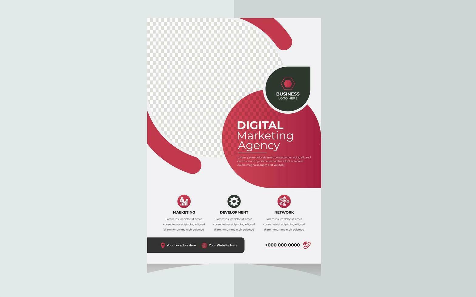 Professional flyer design for your business or company vector