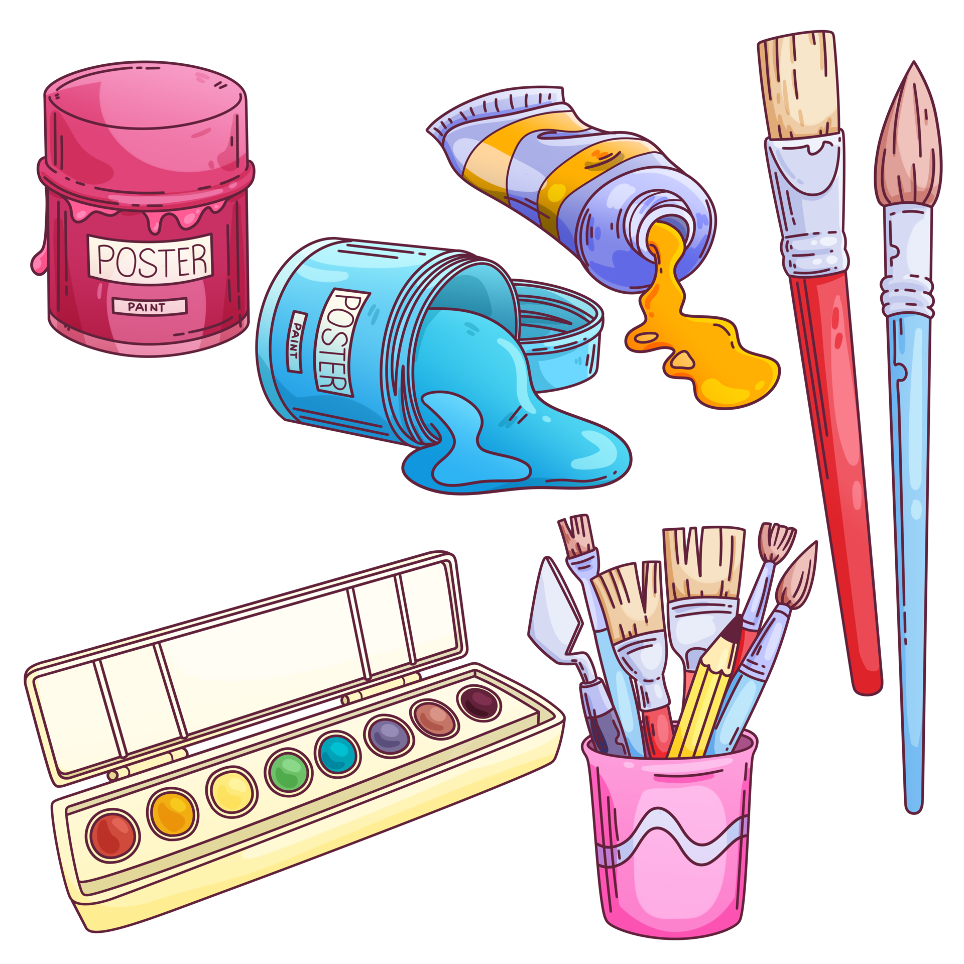 Artist Paint Clipart Design Illustration 34390462 PNG