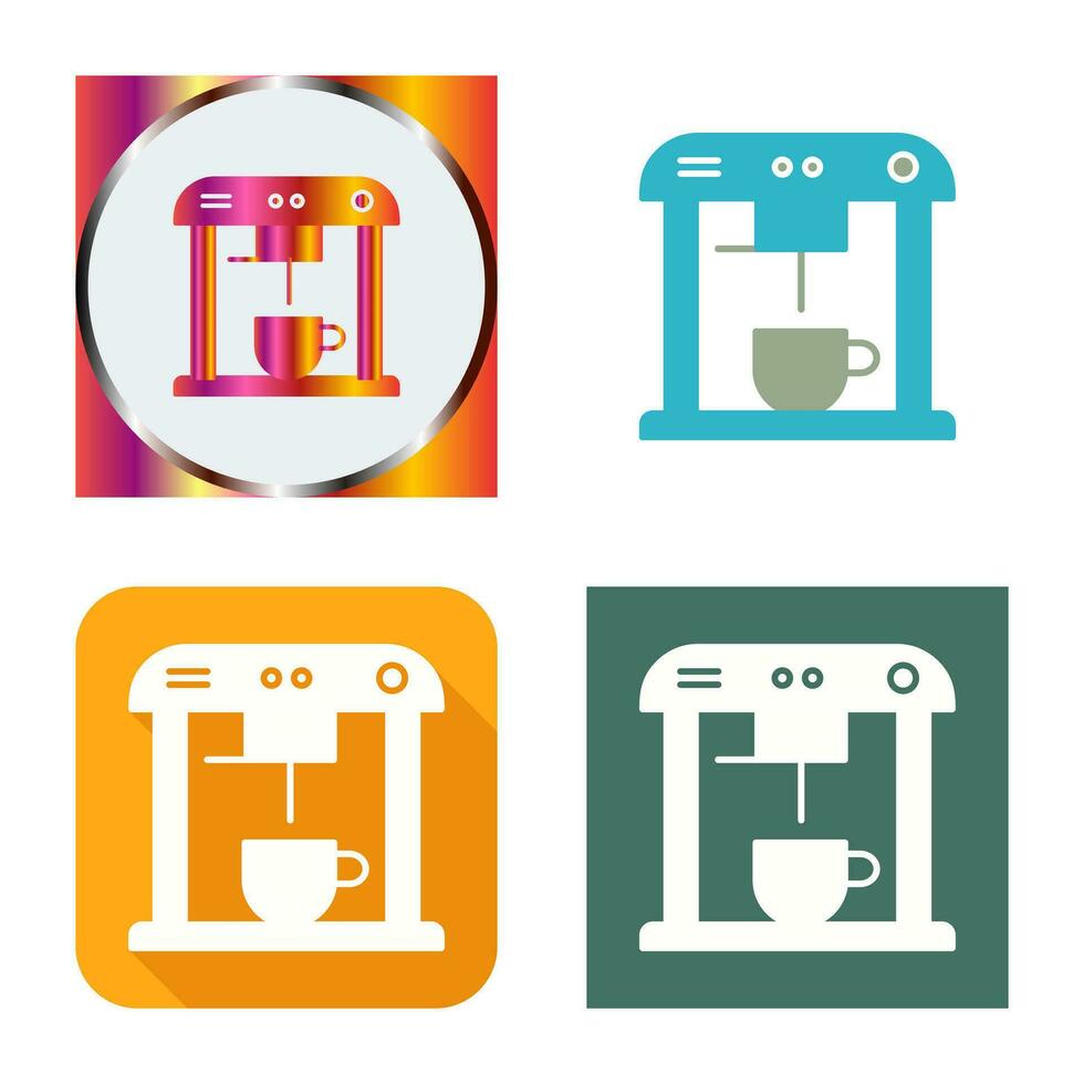 icono de vector de máquina de café único