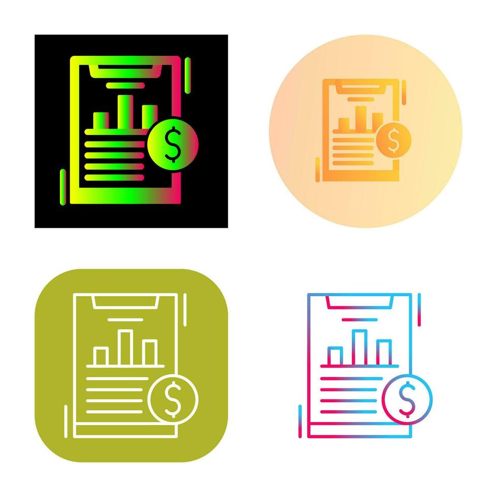 Financial Analytics Vector Icon