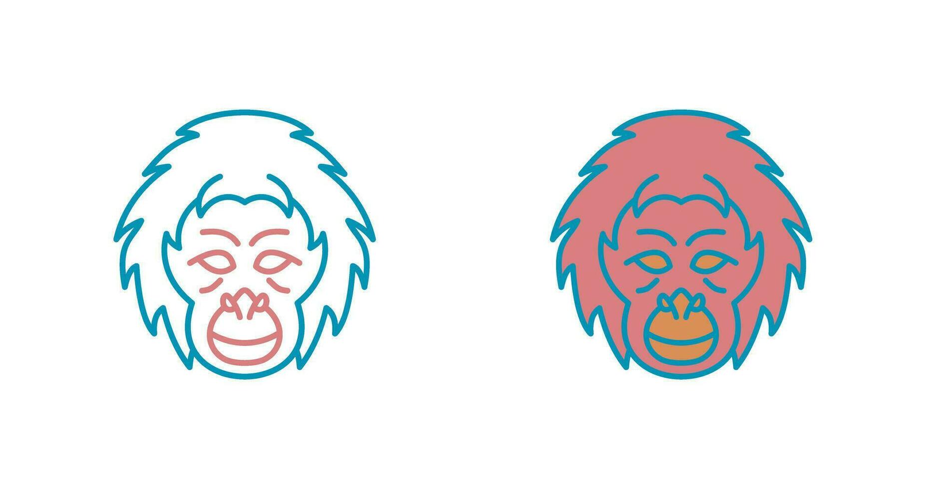 Orangutan Vector Icon