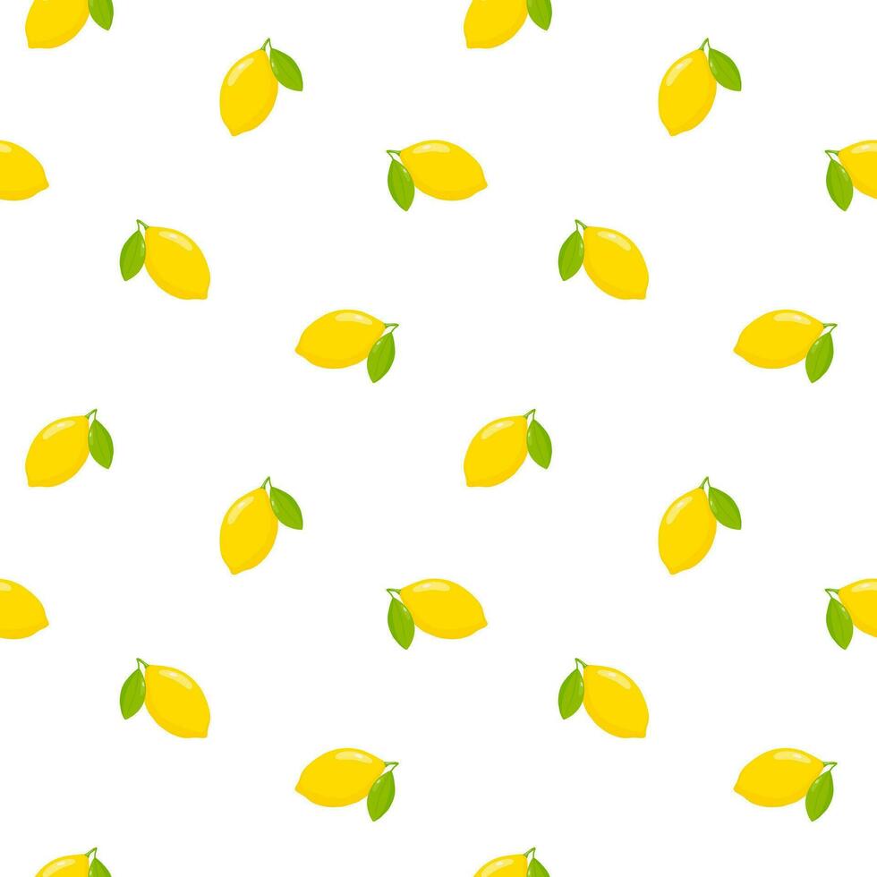 Lemon vector seamless pattern, background, wallpaper, print, textile, fabric, wrapping paper, packaging design