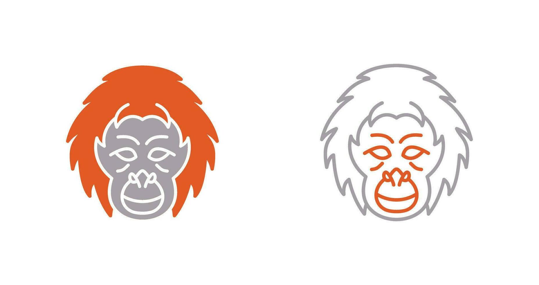 Orangutan Vector Icon