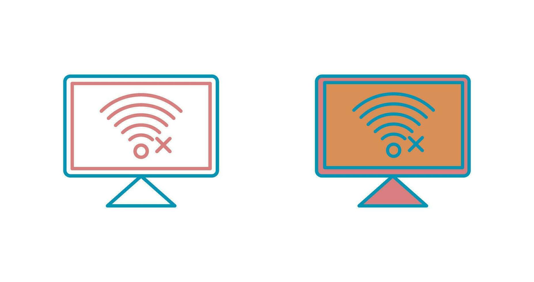 Disconnected Network Vector Icon