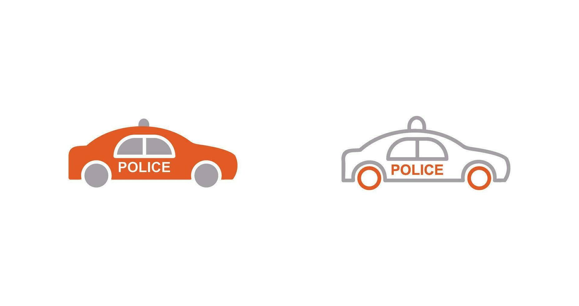 icono de vector de coche de policía