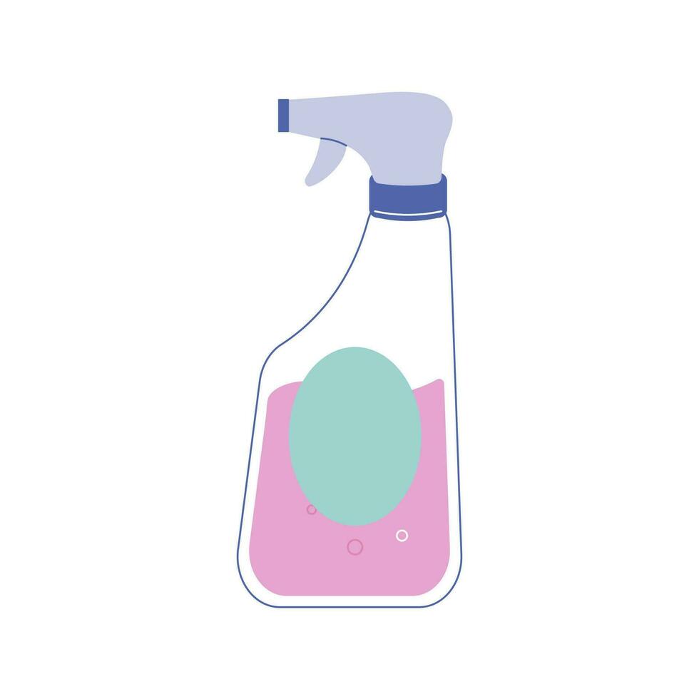 Spray cleaner, icon, logo linear vector illustration
