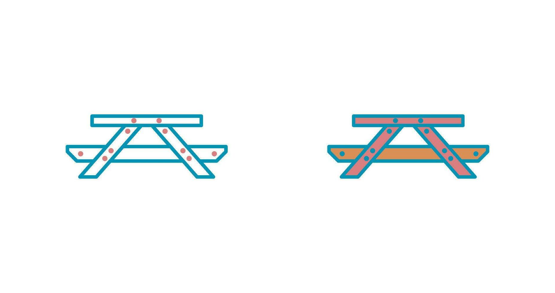 Picnic of Table Vector Icon