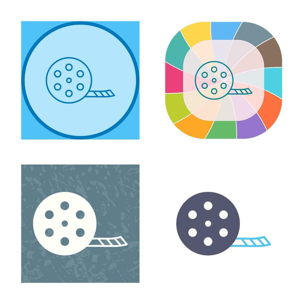 Unique Film Reel Vector Icon