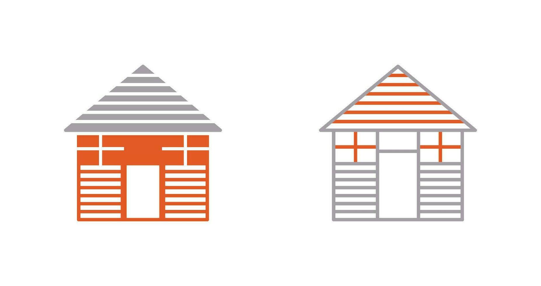 Wood Cabin Vector Icon