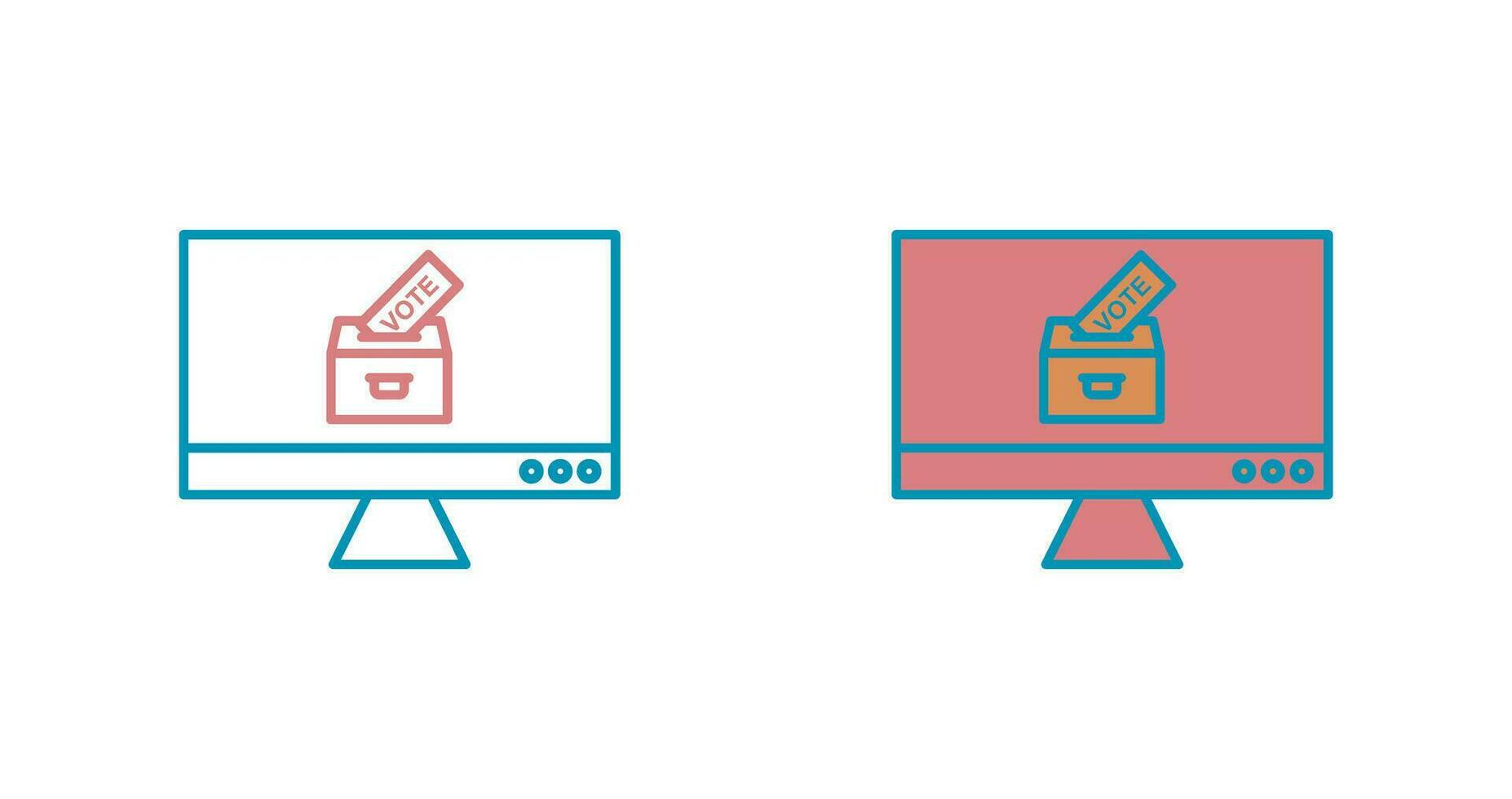 Online Vote Vector Icon