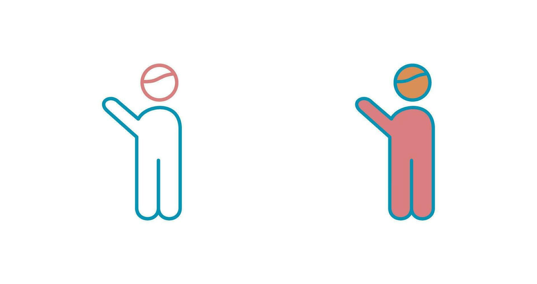 Waving to people Vector Icon