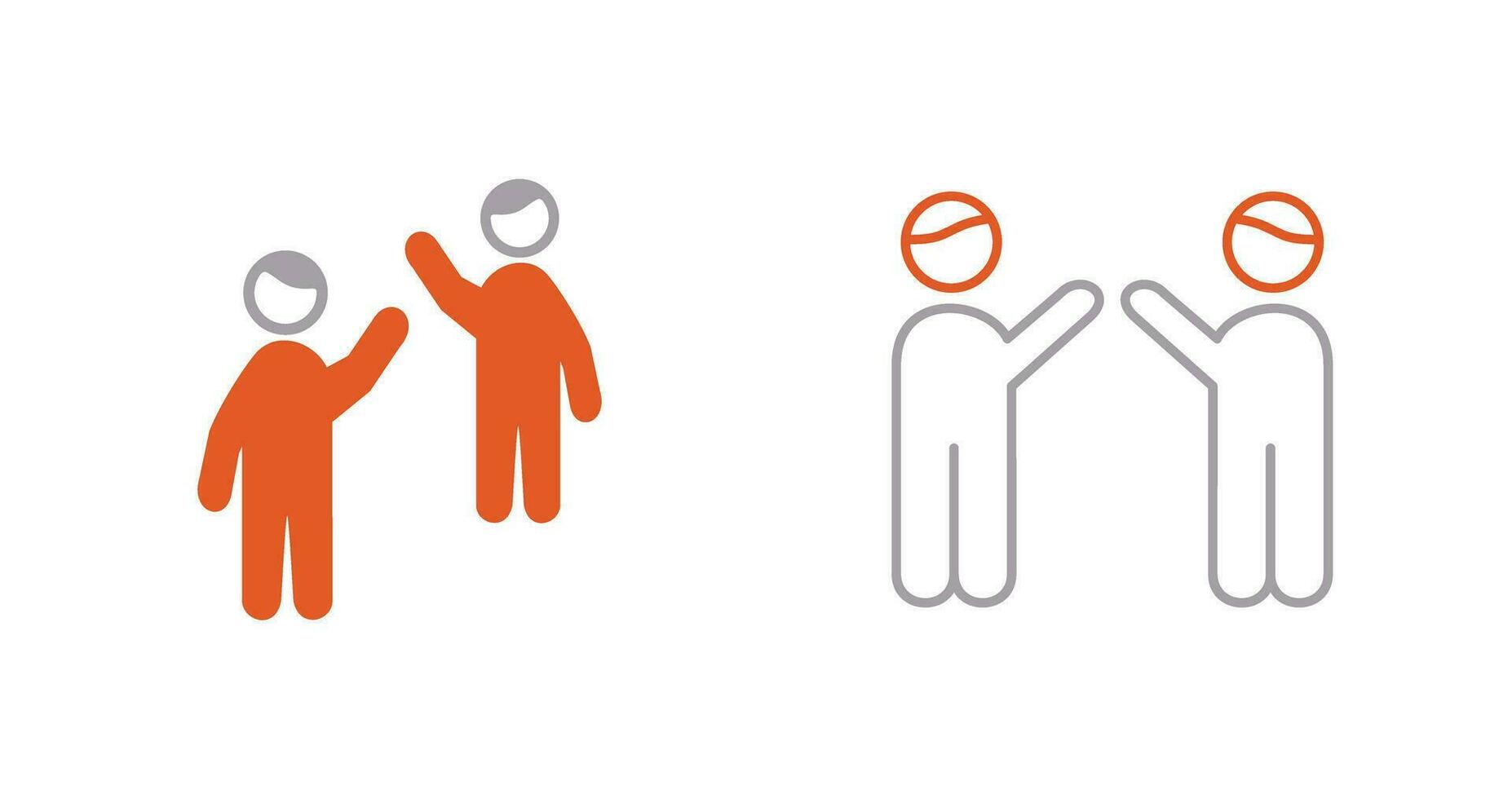 Waing to people Vector Icon