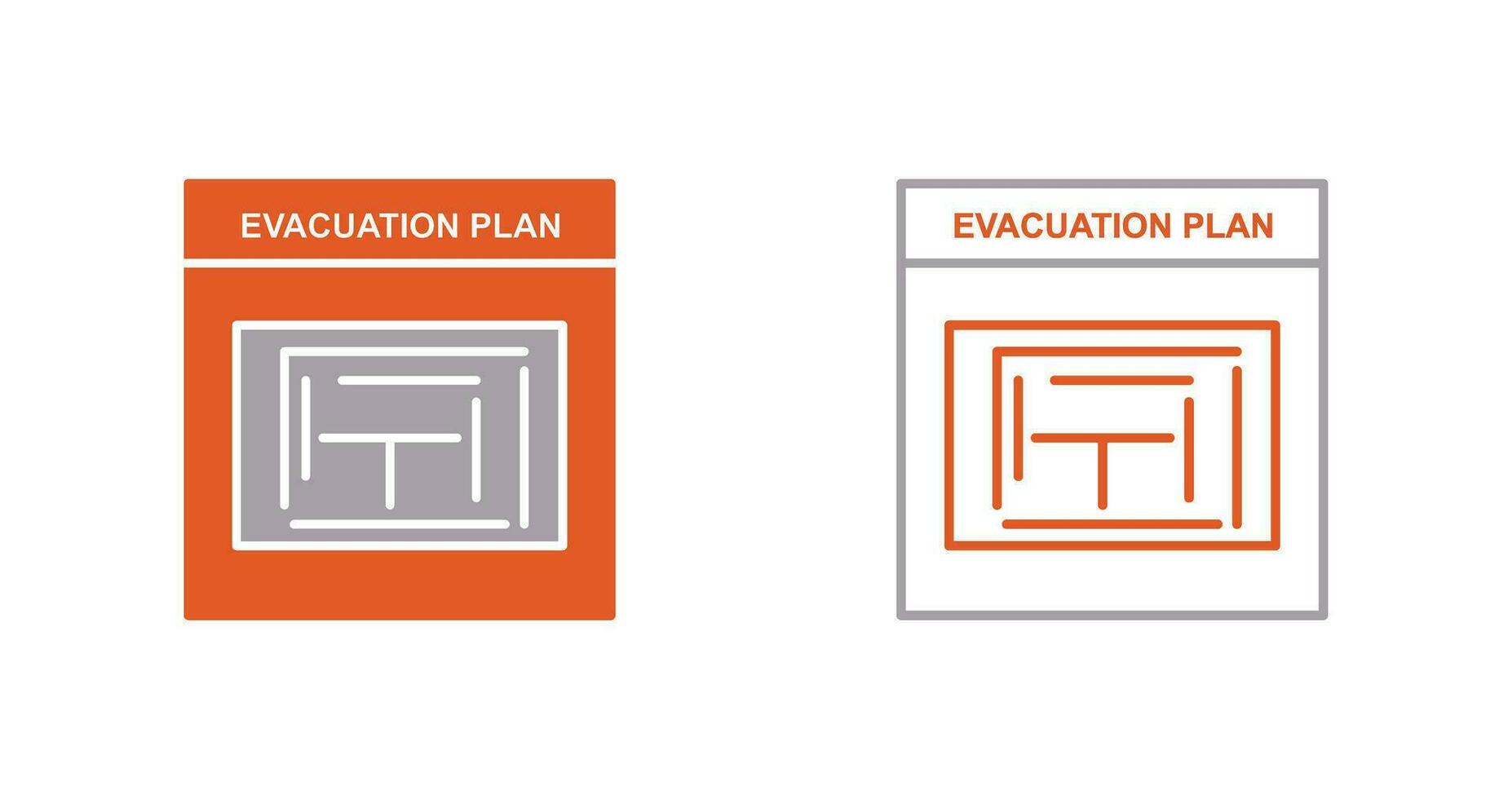 icono de vector de plan de evacuación