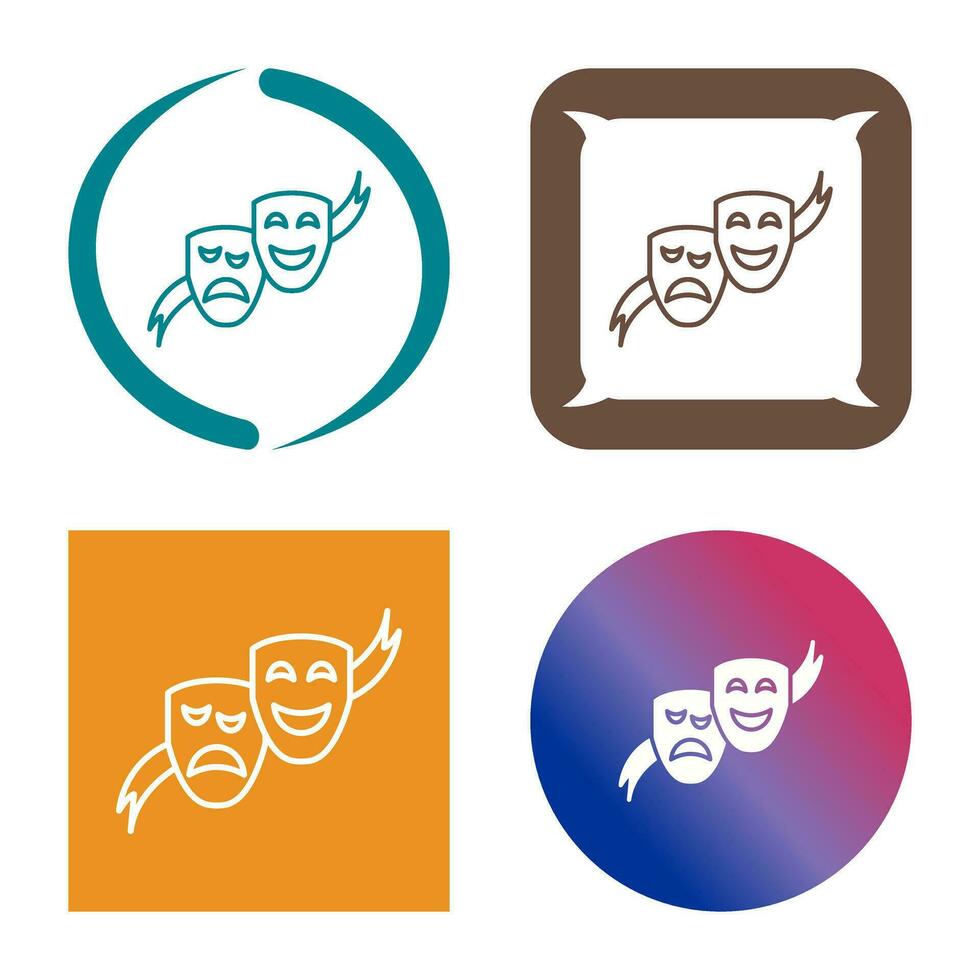 Theater Masks Vector Icon