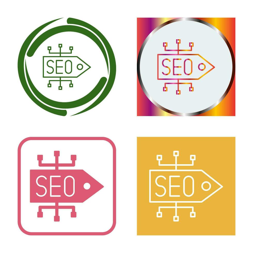 icono de vector de etiqueta seo